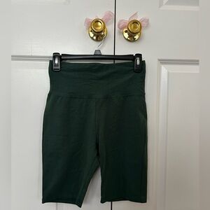 Army green biker shorts, size Medium, brand is BP.